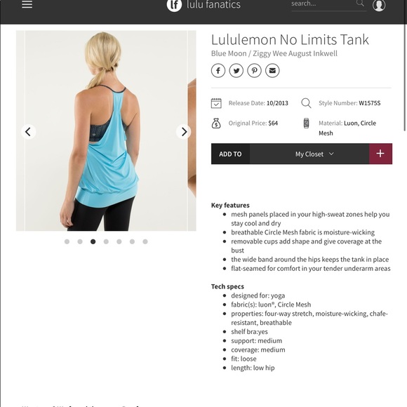 🍋 Lululemon No limits tank - Picture 7 of 12